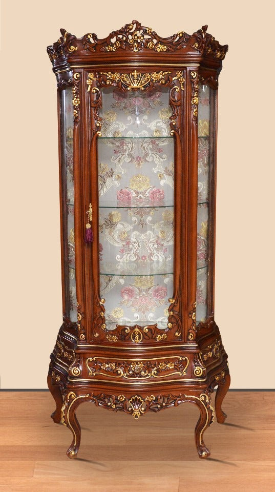 Vitrine Kast Deluxe Mahonie - MegaBarok