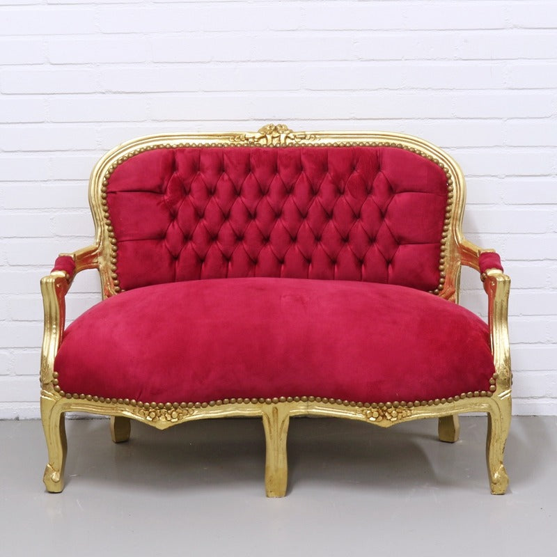 Pirha/Kinder Bankje - Goud Bordeaux