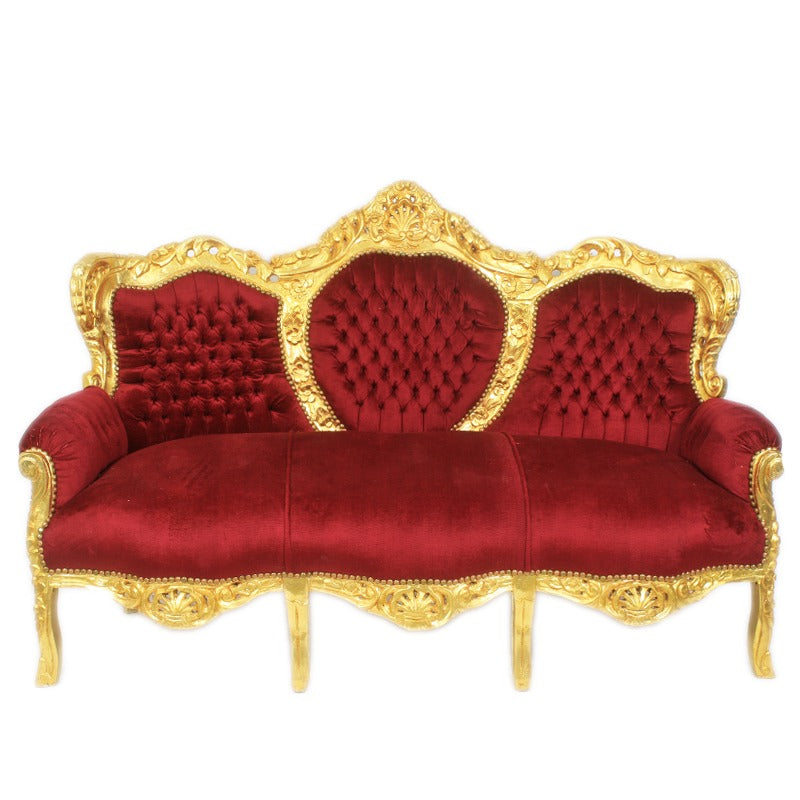 3 Zits Bank - Goud Bordeaux