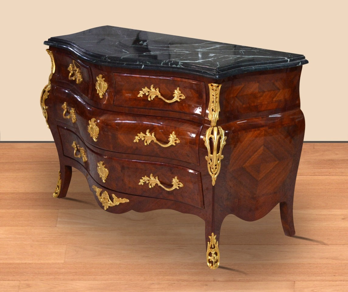 Commode Lodewijk XIV Creme/Groen