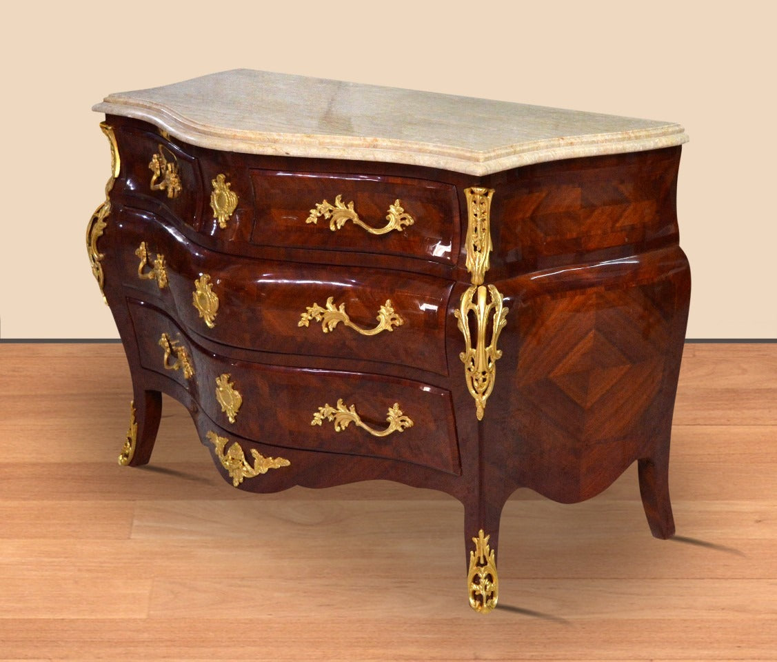 Commode Lodewijk XIV Creme/Groen