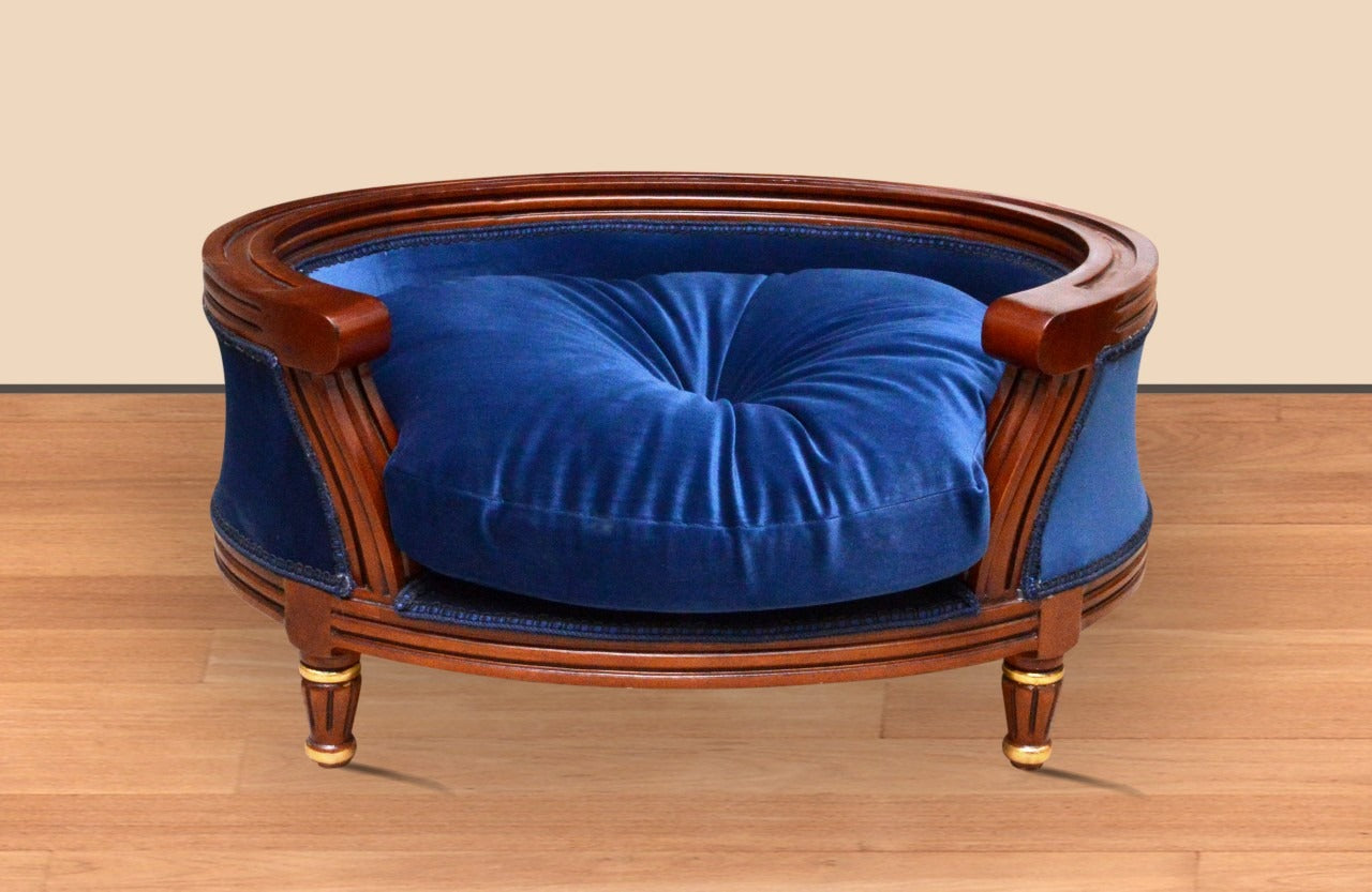 Deluxe Dierenmand - Voor Hond of Kat - Mahonie Blauw