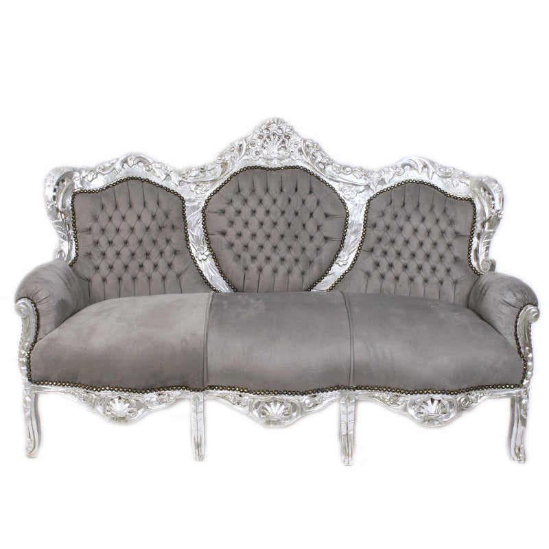 3 Zits Bank - Zilver Grijs