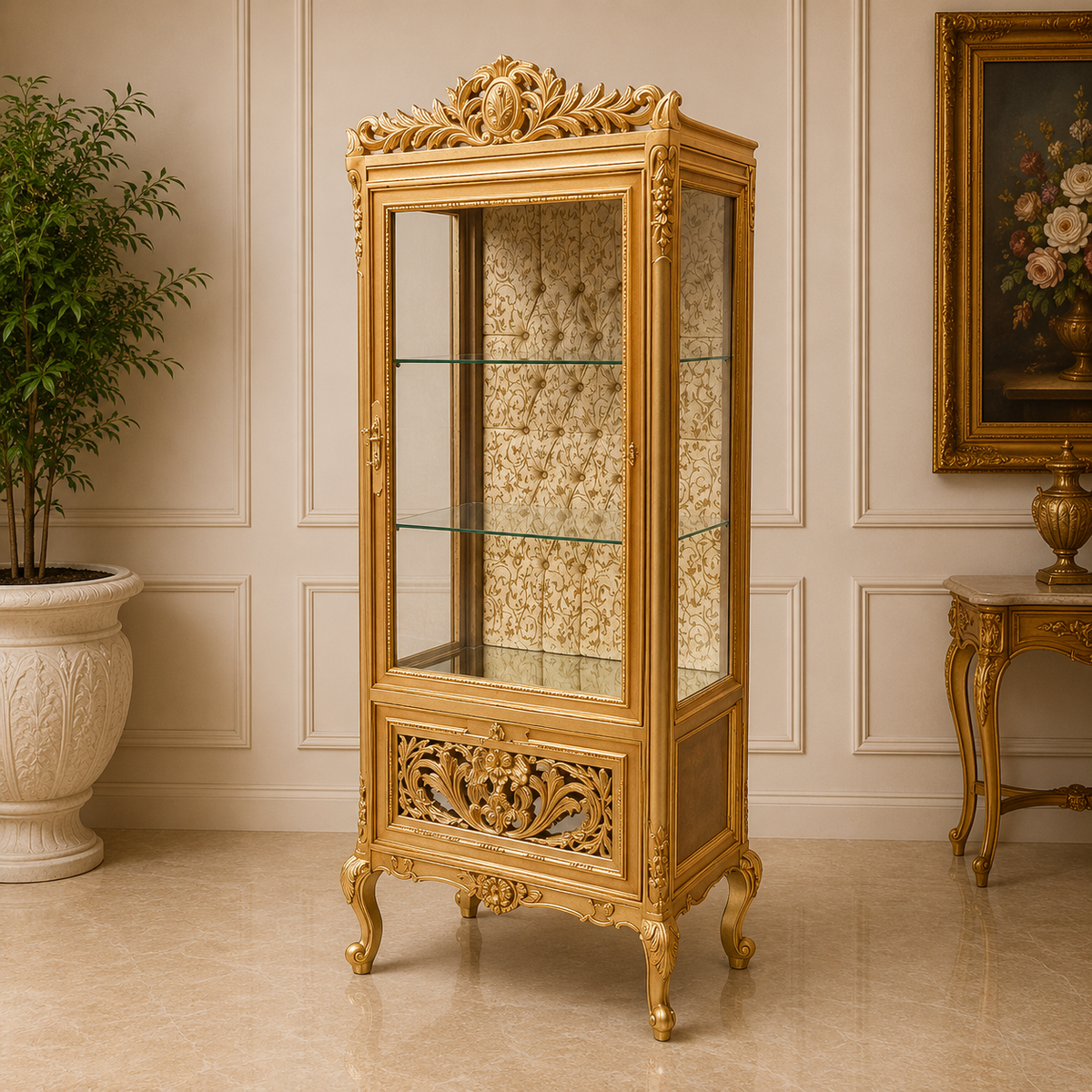 Vitrine Kast Medaillon Goud