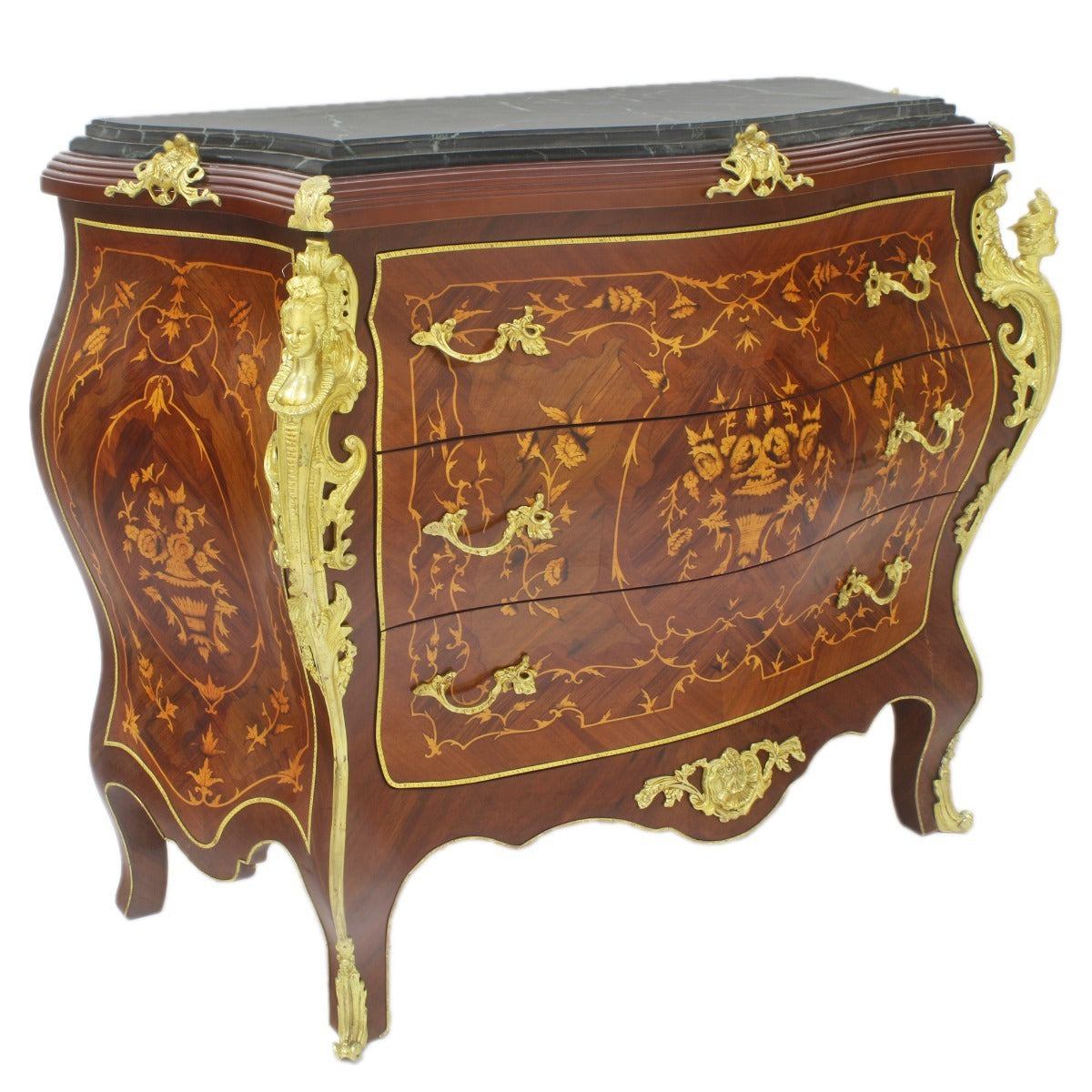 "Barokke commode - Een prachtig meubelstuk met verfijnd houtsnijwerk en elegante details, ideaal voor het toevoegen van een vleugje klassieke grandeur aan elke kamer."