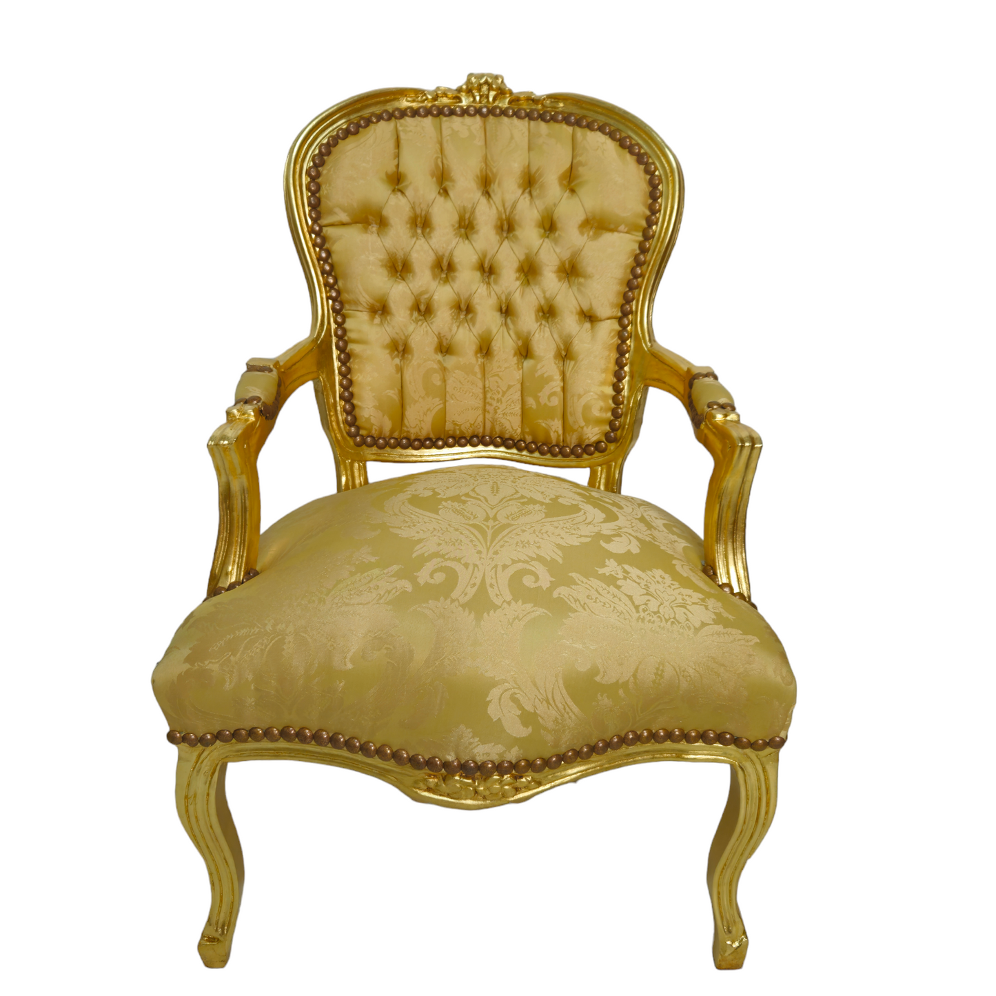 Barok stoel goud-goud lelies