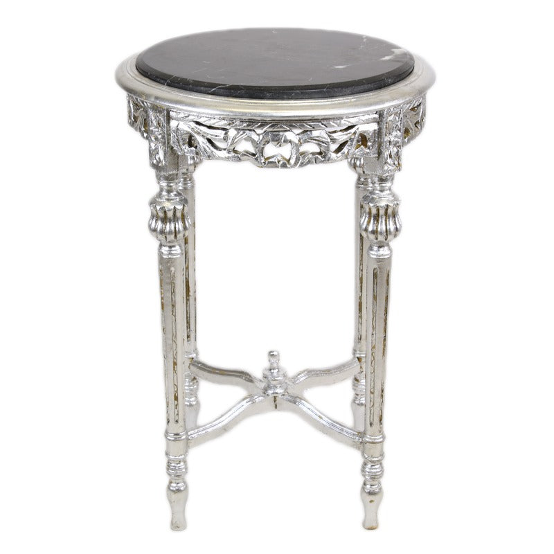 Barok Bijzet Tafel Breed Hoog - Zilver