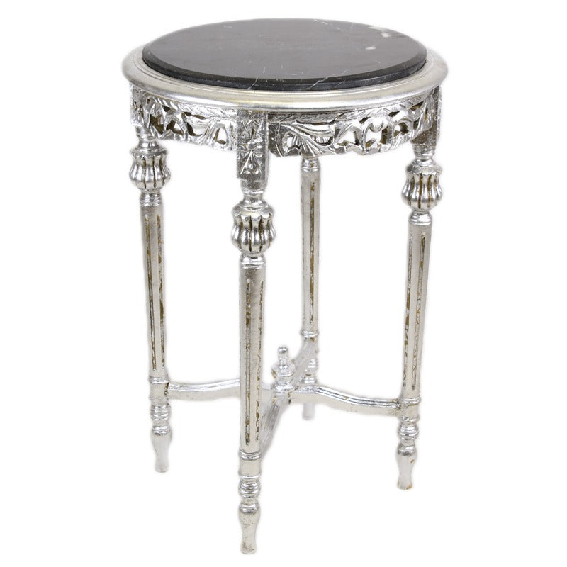 Barok Bijzet Tafel Breed Hoog - Zilver