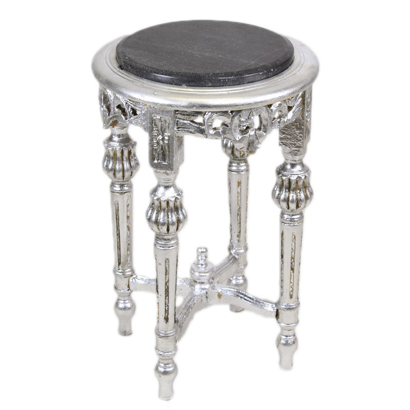 Barok Bijzet Tafel Smal Laag - Zilver
