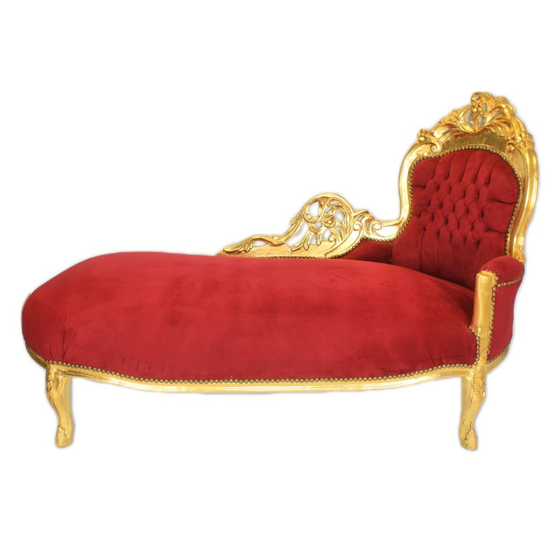 Chaise Longue - Goud Bordeaux