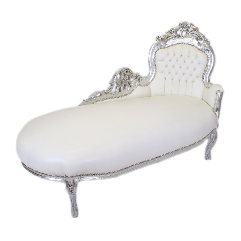 Chaise Longue - Zilver Wit