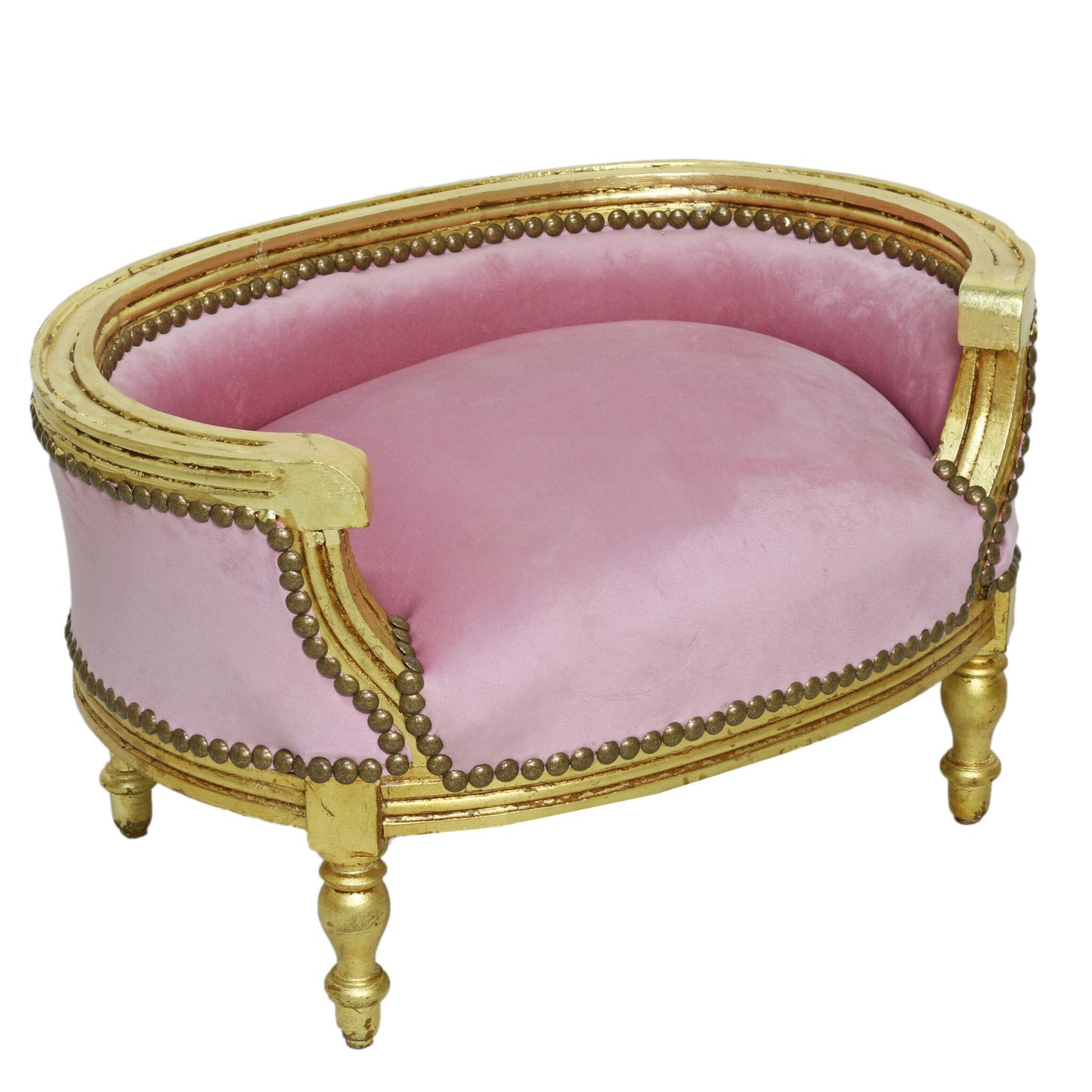 Luxe Barok Dierenmand - Voor Hond of Kat - Goud Roze