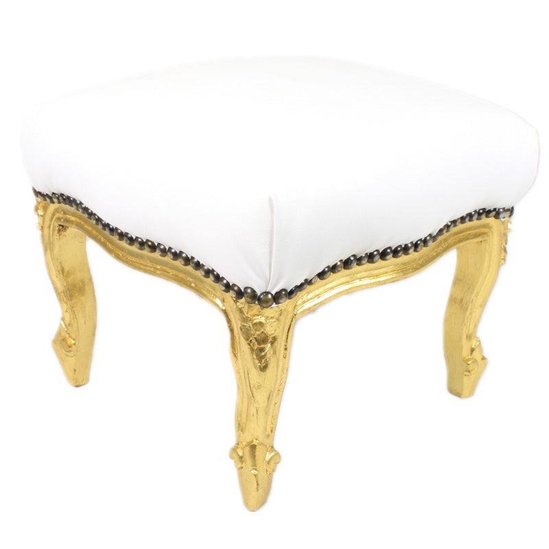 Barok Poef Goud Wit - MegaBarok