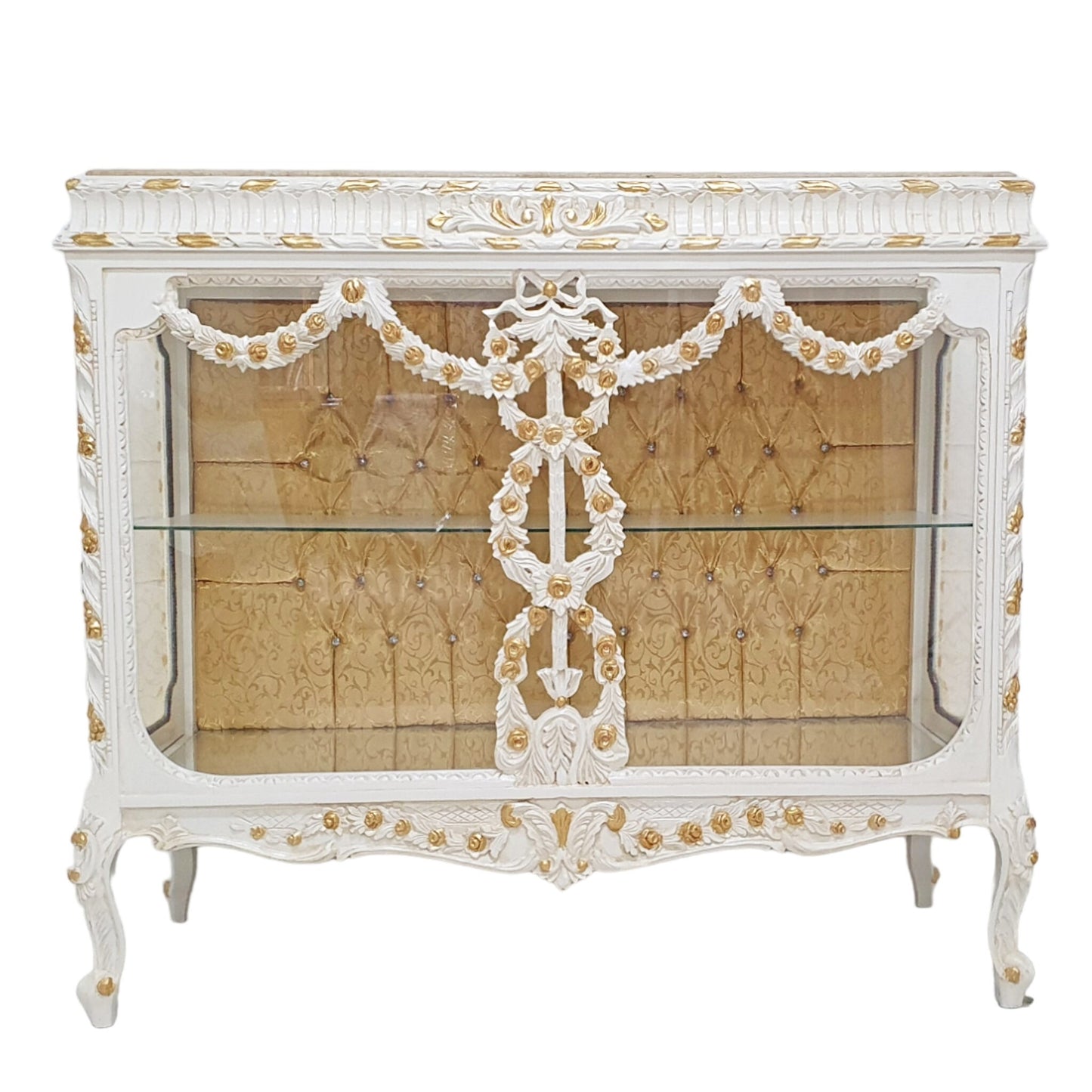 Vitrine Kast Commode Goud Créme - MegaBarok