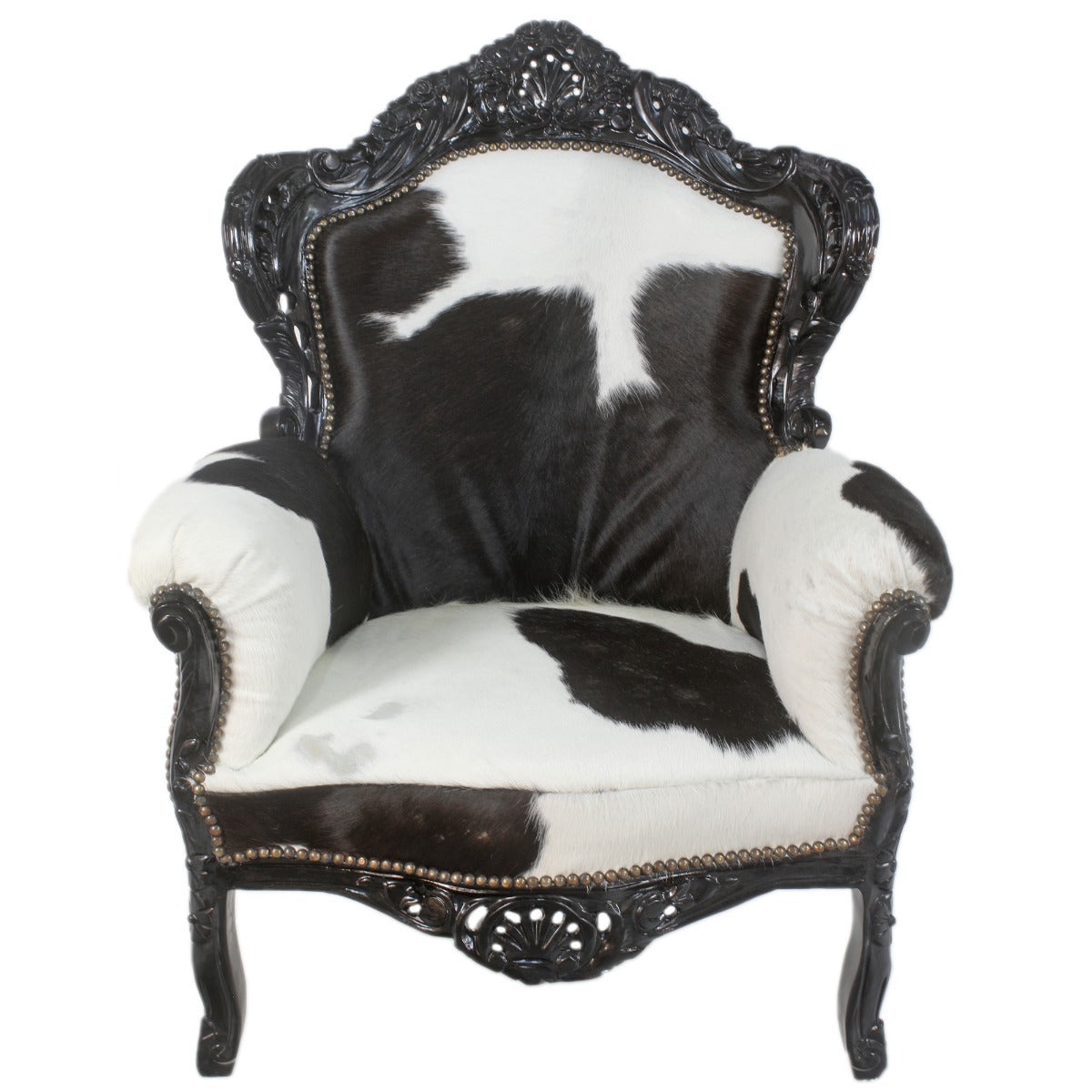 Fauteuil - Zwart Koeienhuid