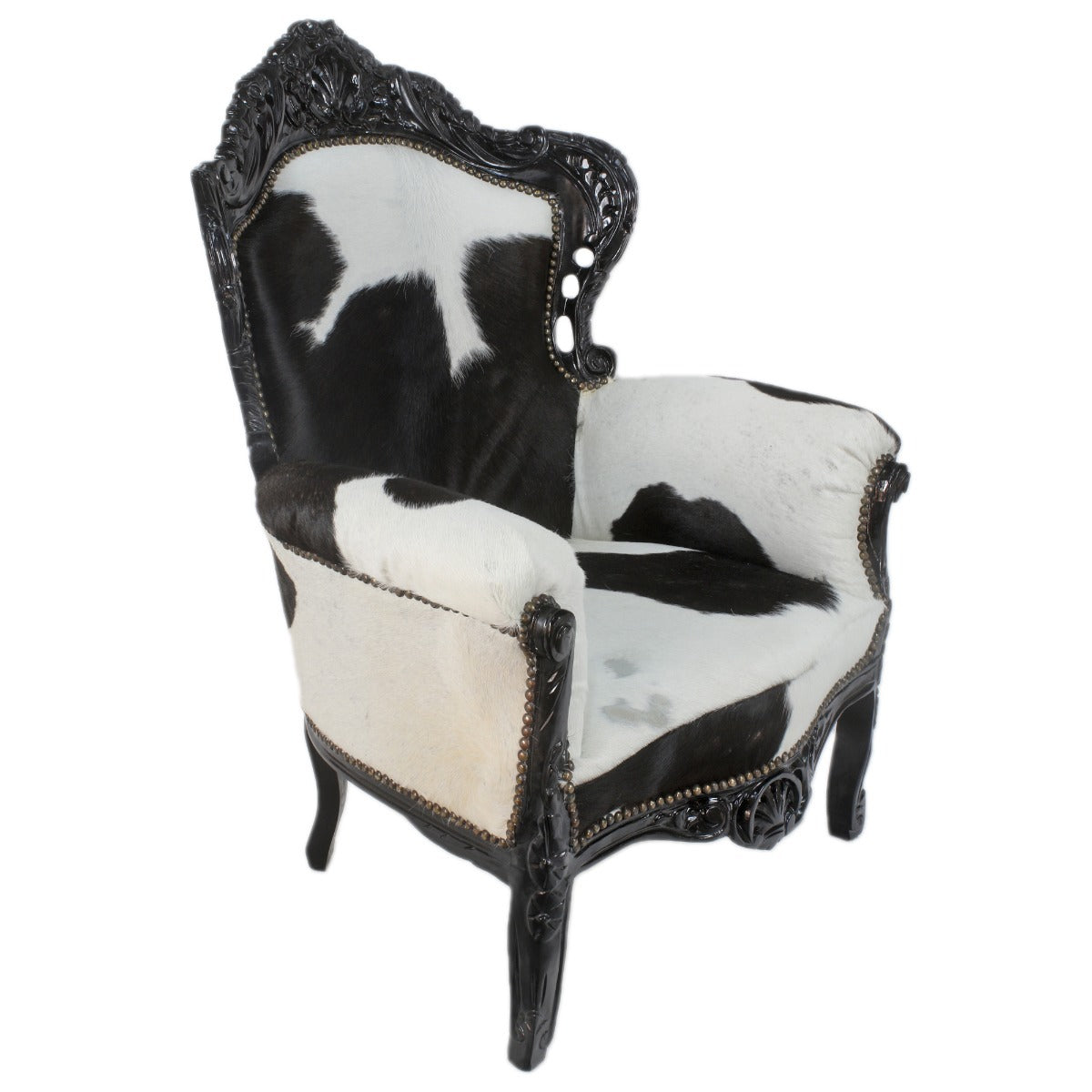 Fauteuil - Zwart Koeienhuid