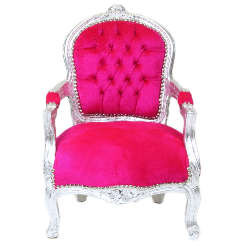 Kinderstoel Zilver Fuchsia