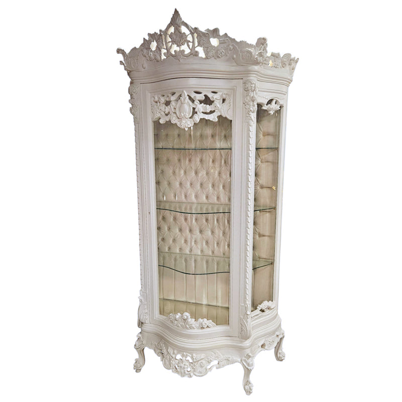 Vitrine Kast Fleur wit-creme