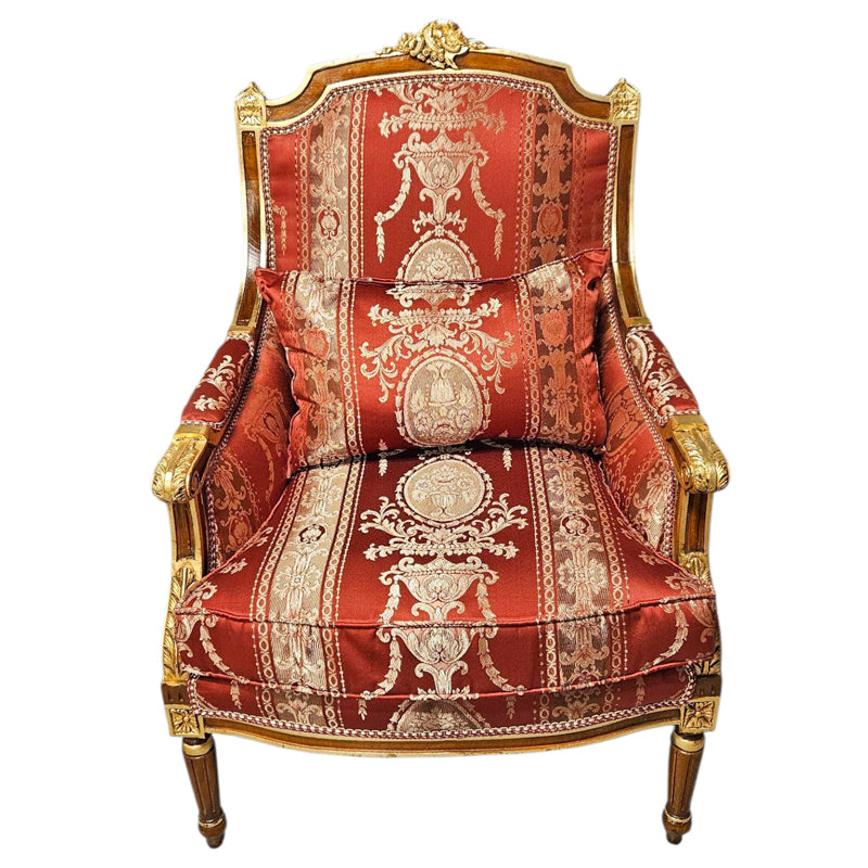 Barok fauteuil Empire bordeaux