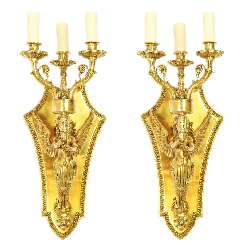 Empire Wandlampen Brons