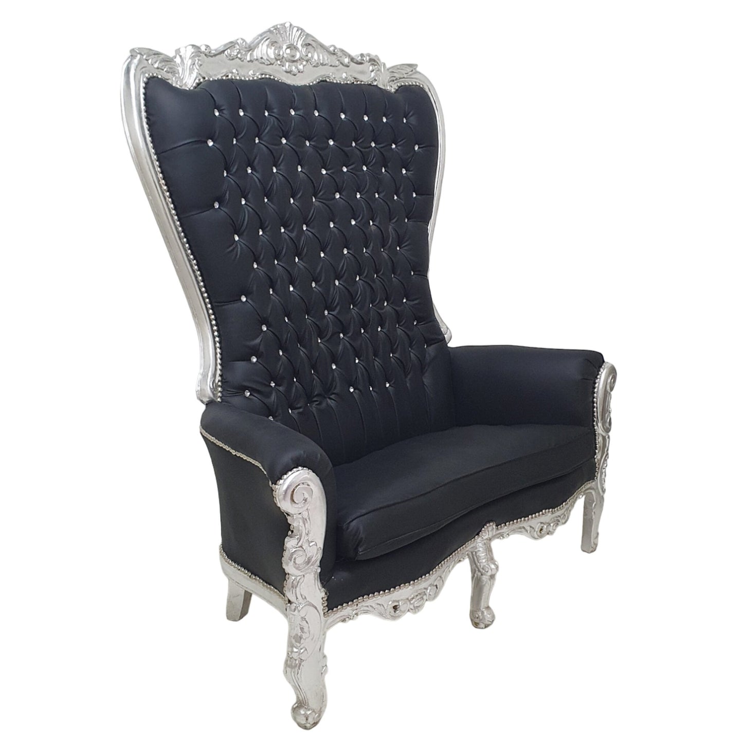 Bruiloft Fauteuil Zilver Zwart - Loveseat