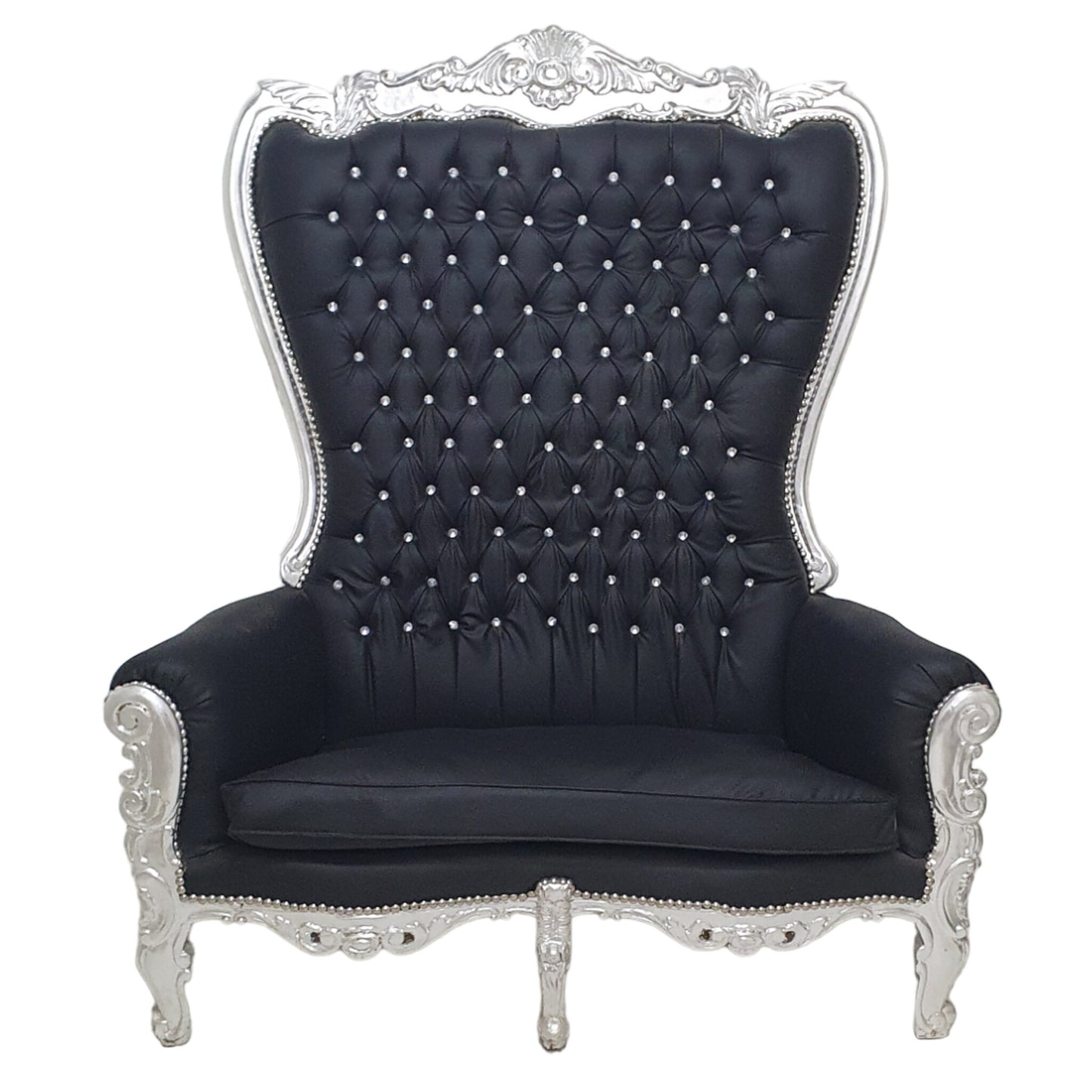 Bruiloft Fauteuil Zilver Zwart - Loveseat