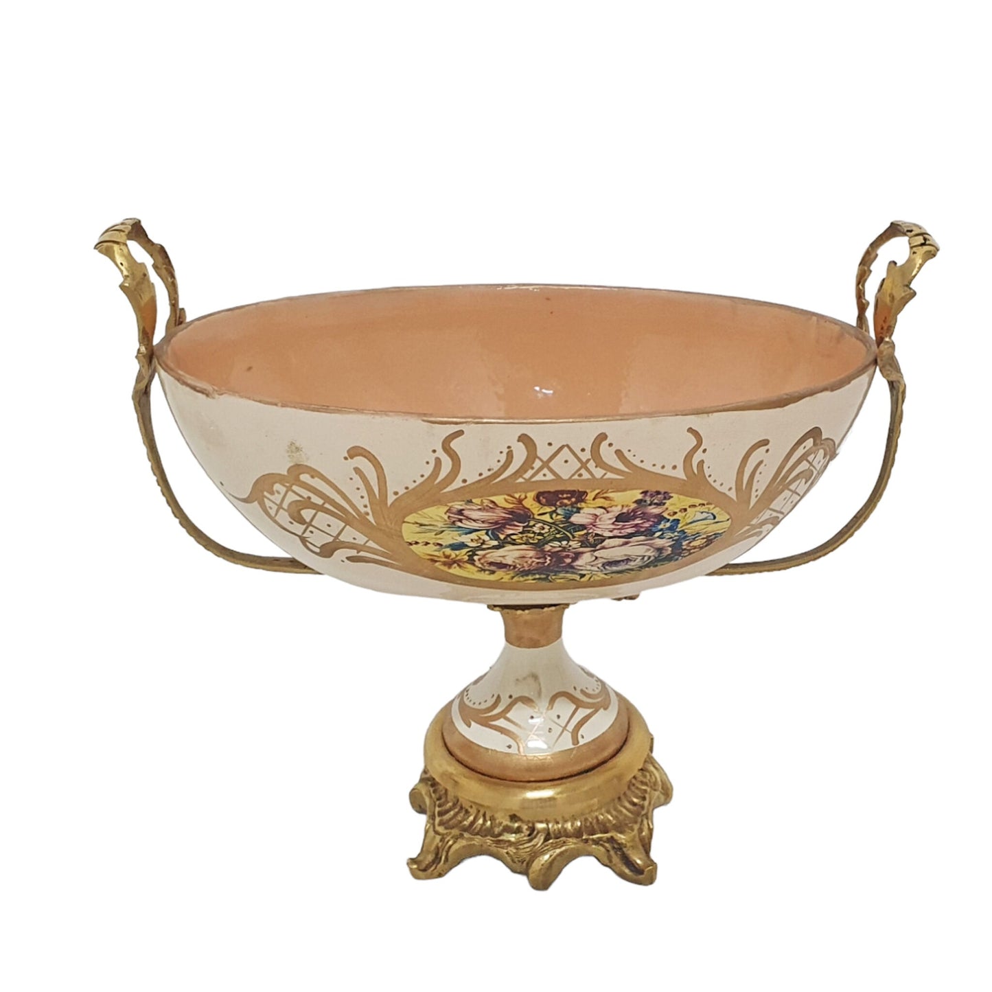 S - Vazen Set - Porselein Met Brons - Wit