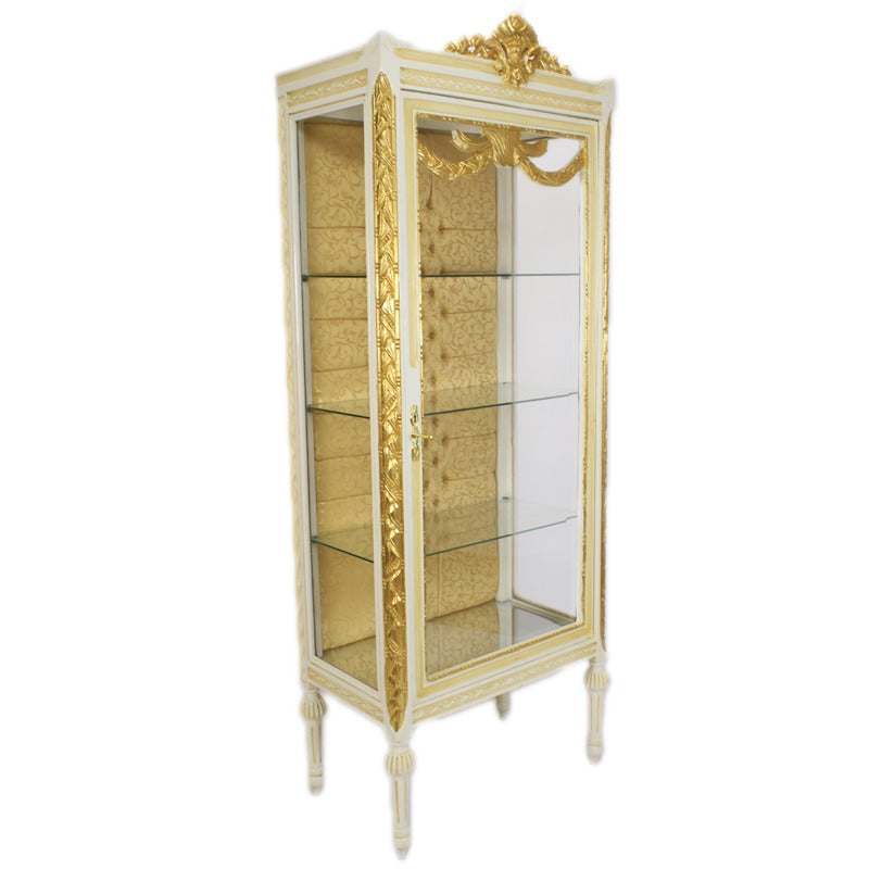 Vitrine Kast Goud Wit - MegaBarok