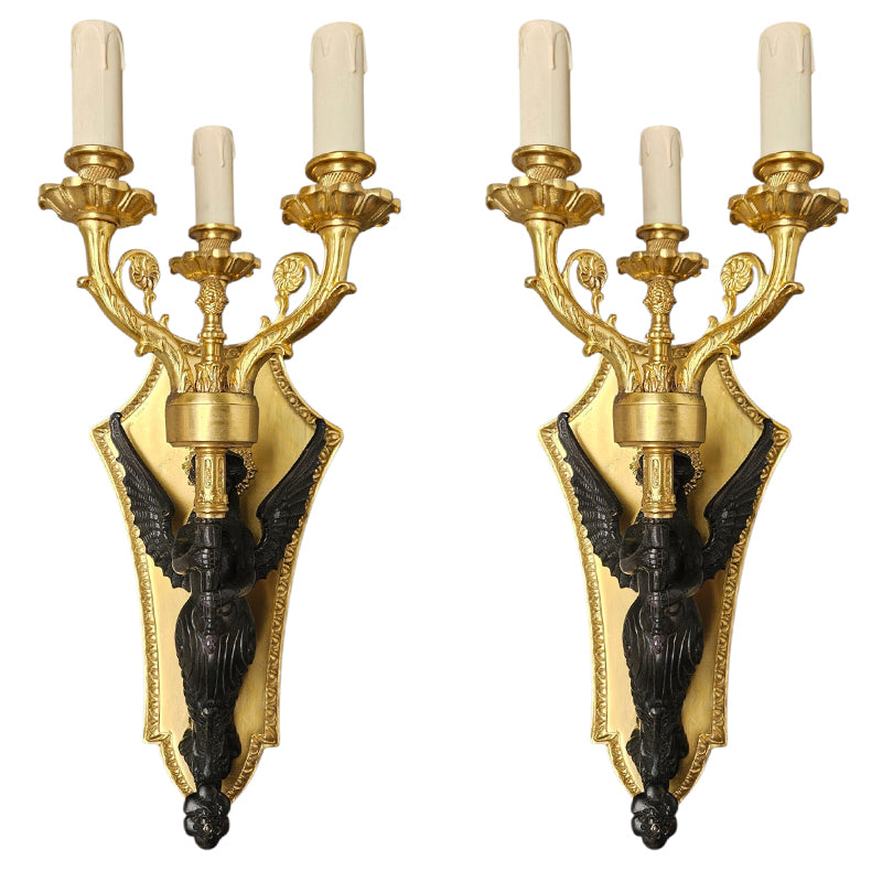 Empire Wandlampen black Brons