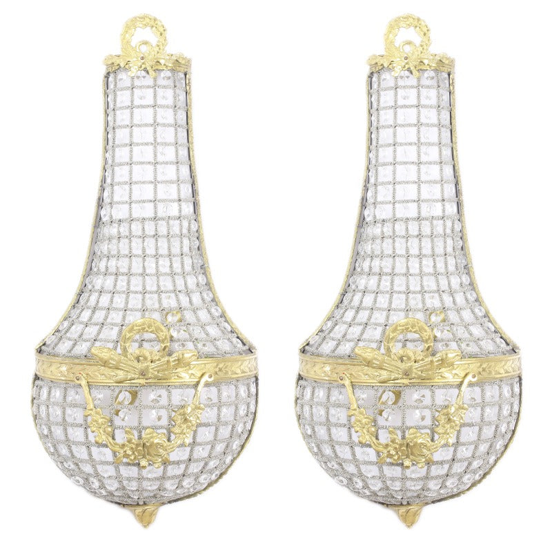 Barok Kristal Wandlamp - SET