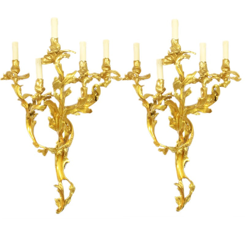Rococo Wandlamp Brons - SET