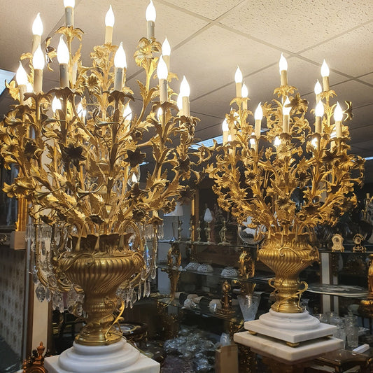 Barok Deluxe Lampadair Pilaren Vaas Zuilen