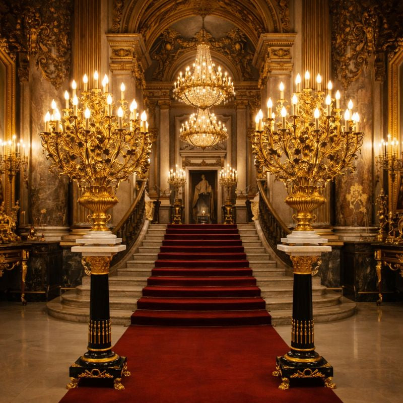 Barok Deluxe Lampadair Pilaren Vaas Zuilen