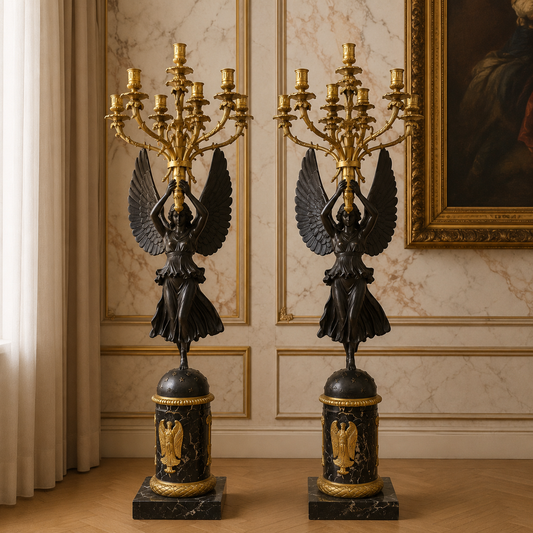 Kandelaars Henriëtta zwart 100cm hoog