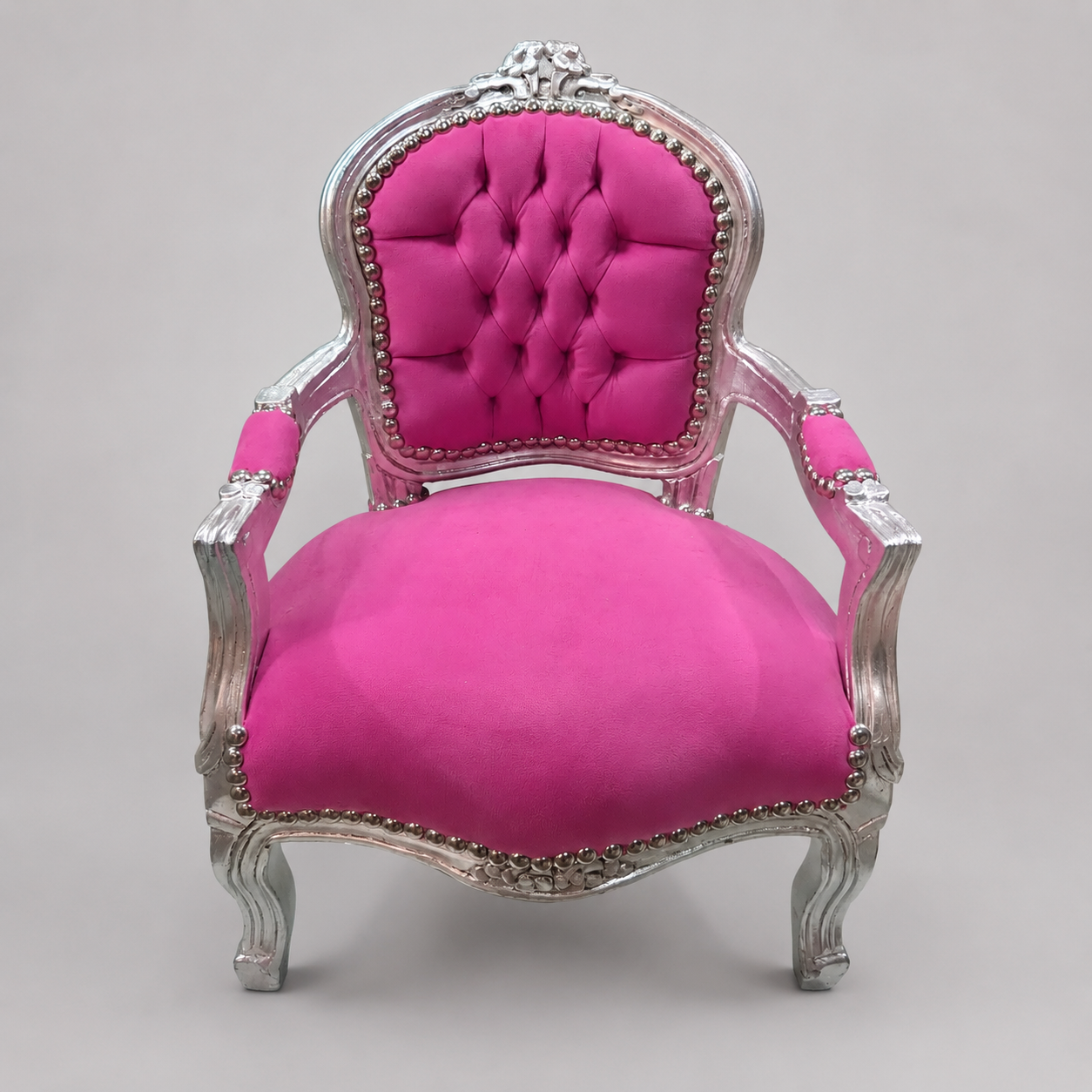 Kinderstoel Zilver Roze 1