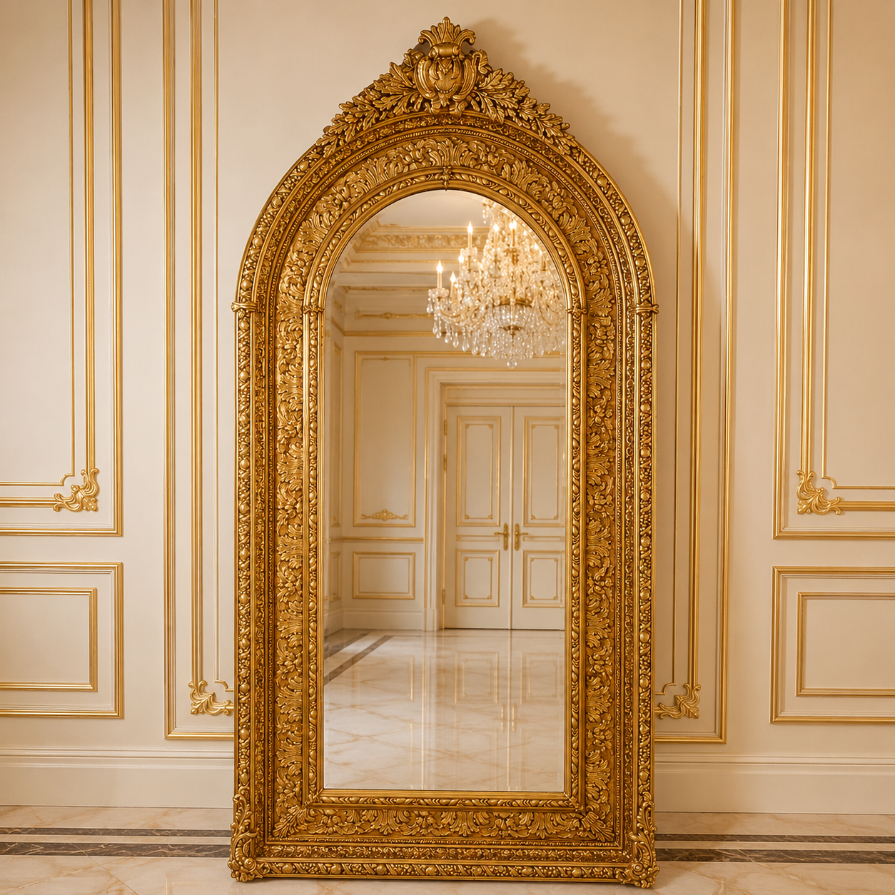 Barok Spiegel Victoria Goud