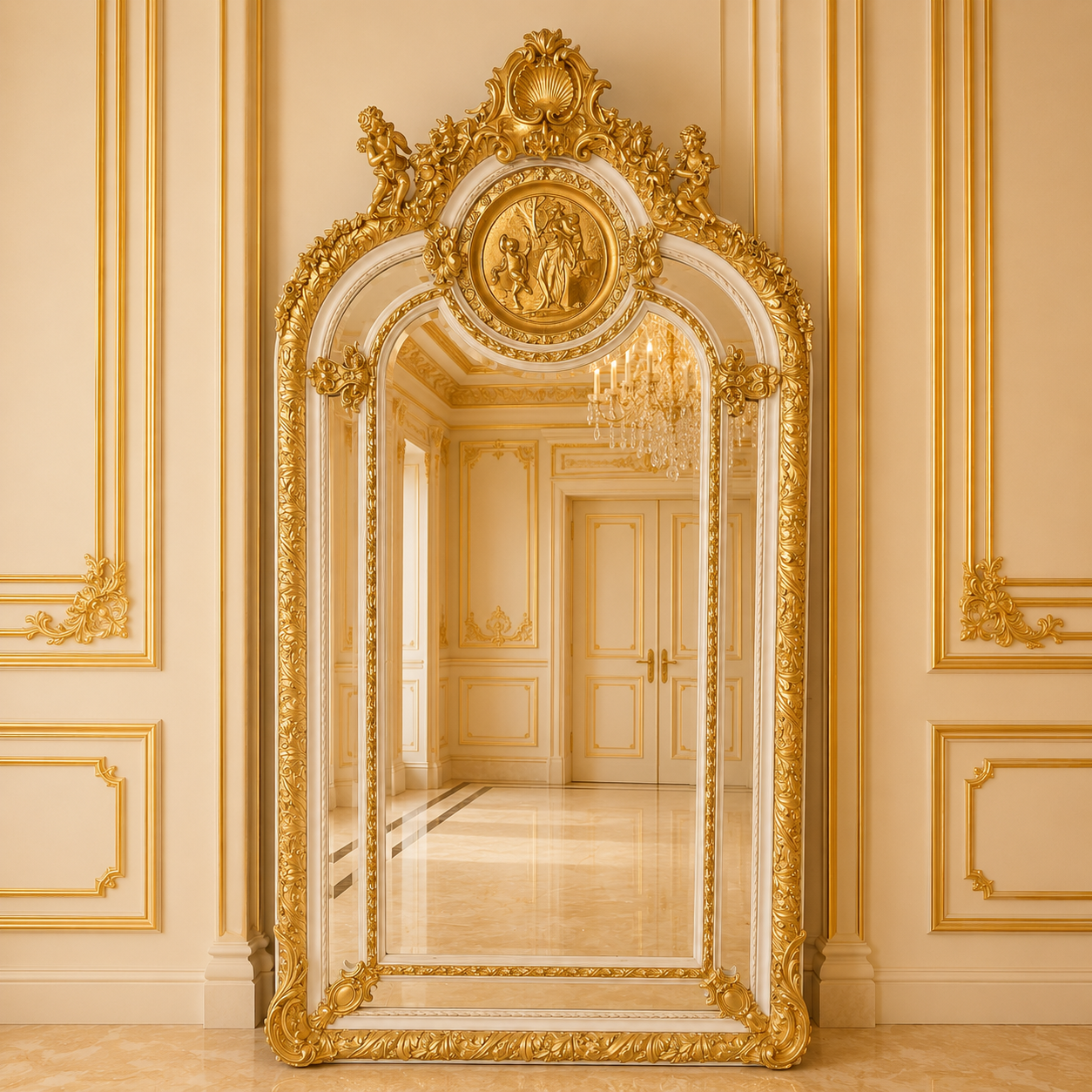 Barok Spiegel Isabeau Crème-Goud