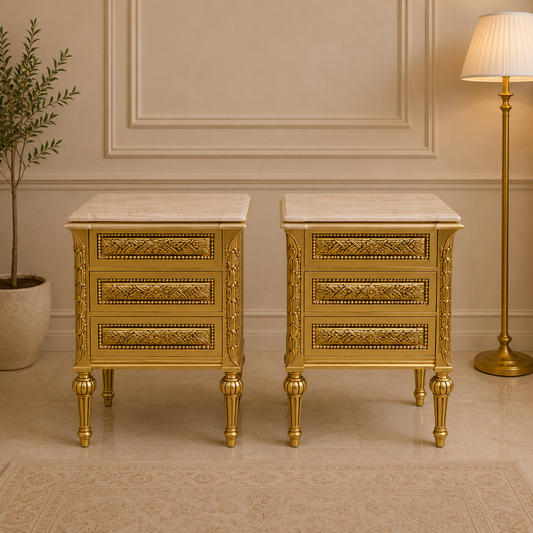 Set Barok Kastje Alexia - Goud Créme