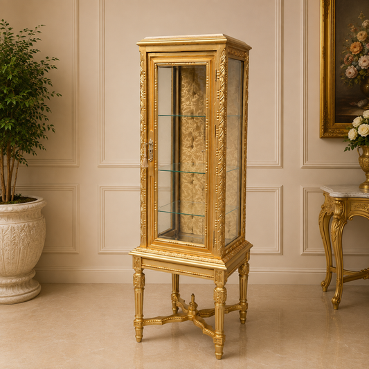Glas Vitrine Goud