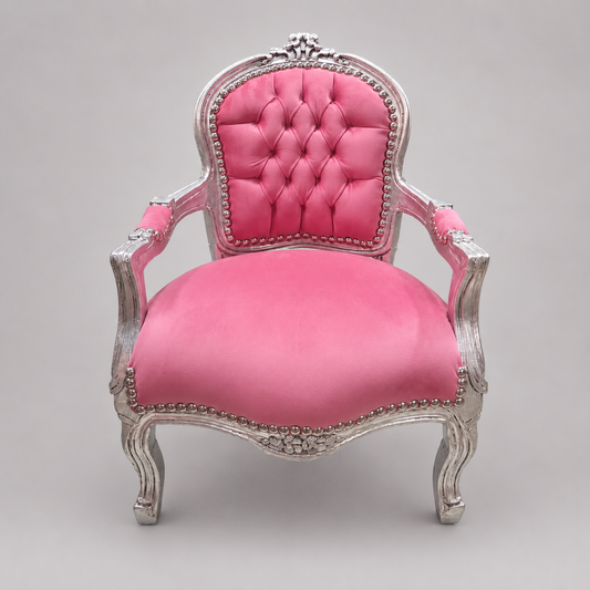 Kinderstoel Zilver Roze