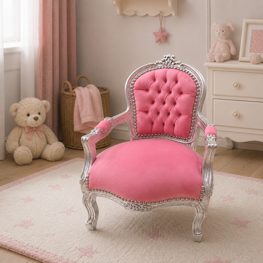 Kinderstoel Zilver Roze