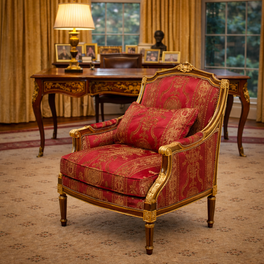 Barok fauteuil Empire bordeaux