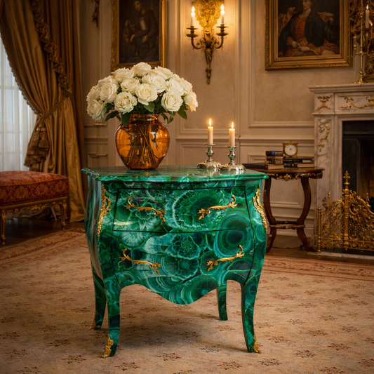 Ladenkast barok malachiet