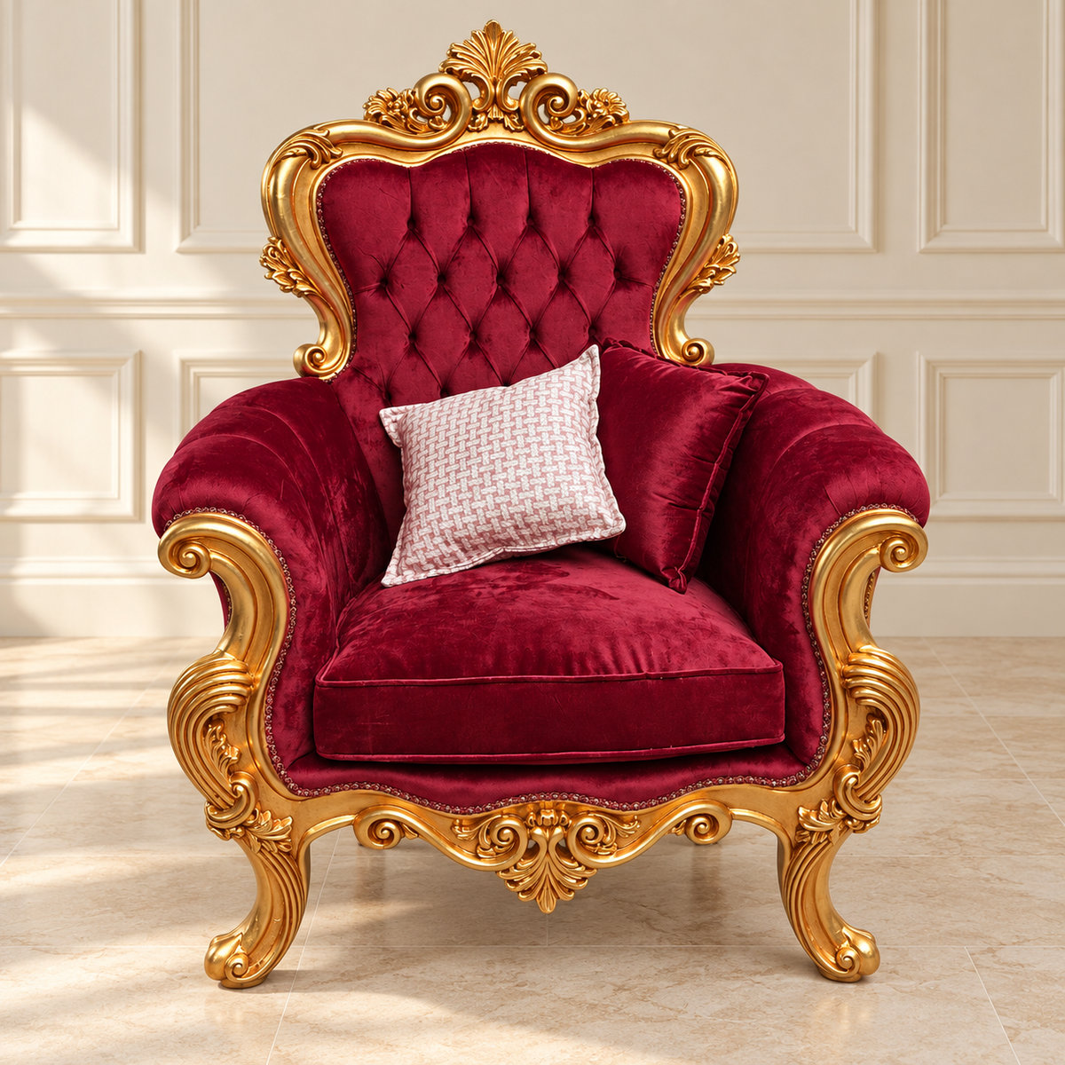 Deluxe Zithoek Set - Goud Bordeaux