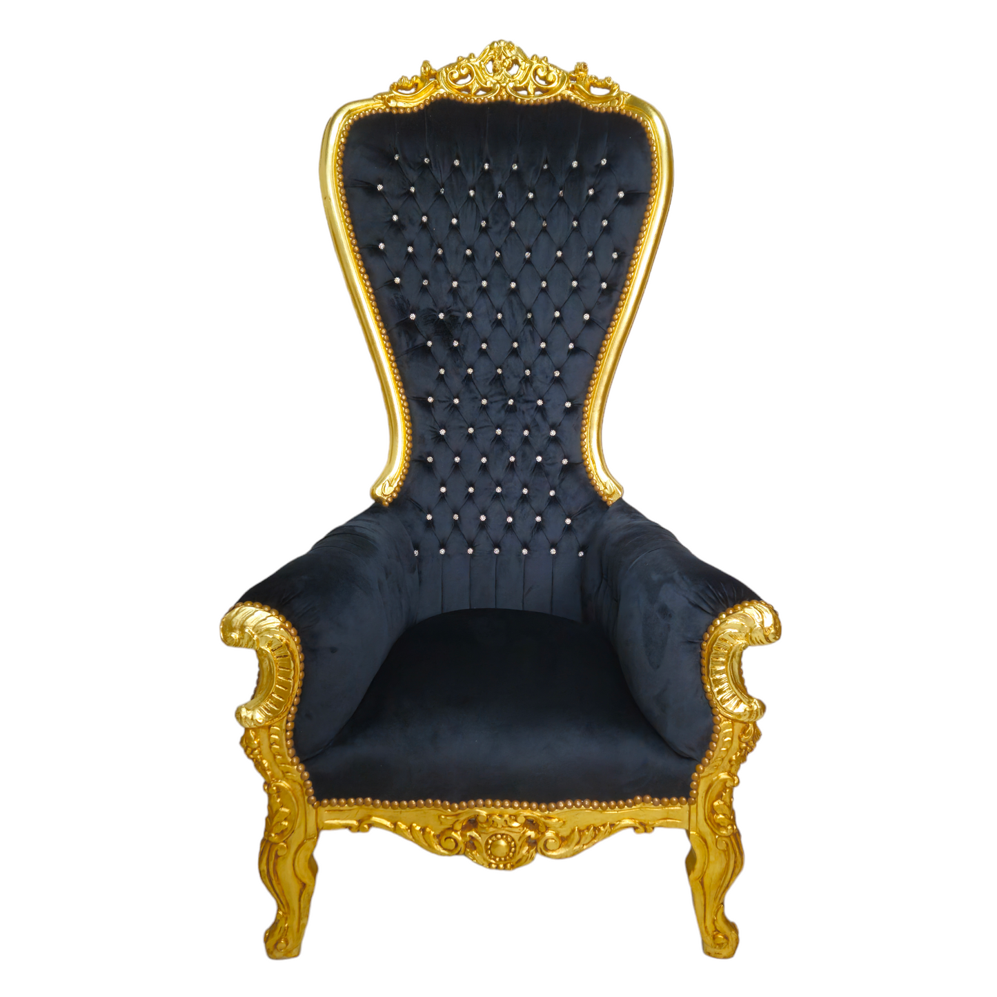 Barok Fauteuil XXL - goud-zwart