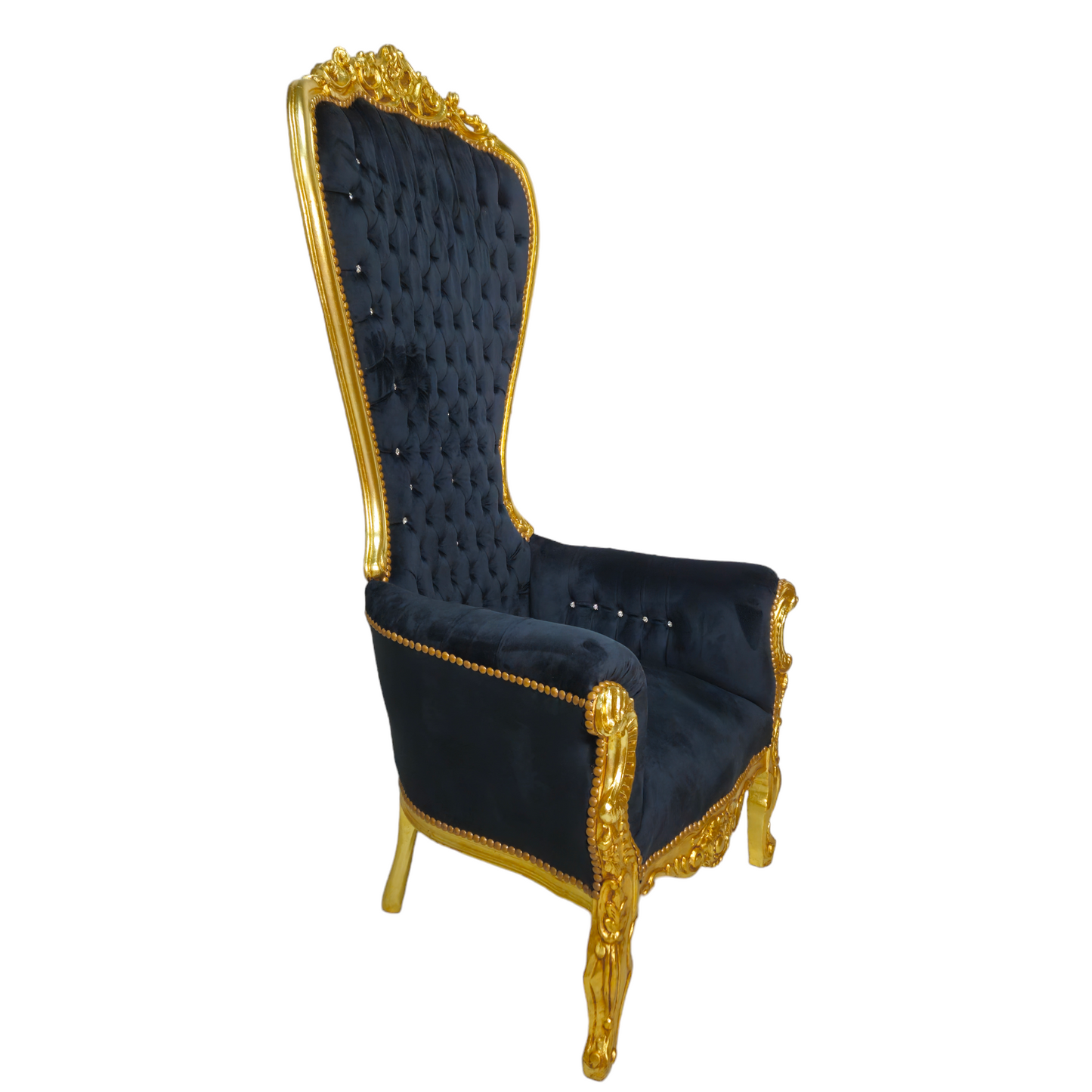 Barok Fauteuil XXL - goud-zwart