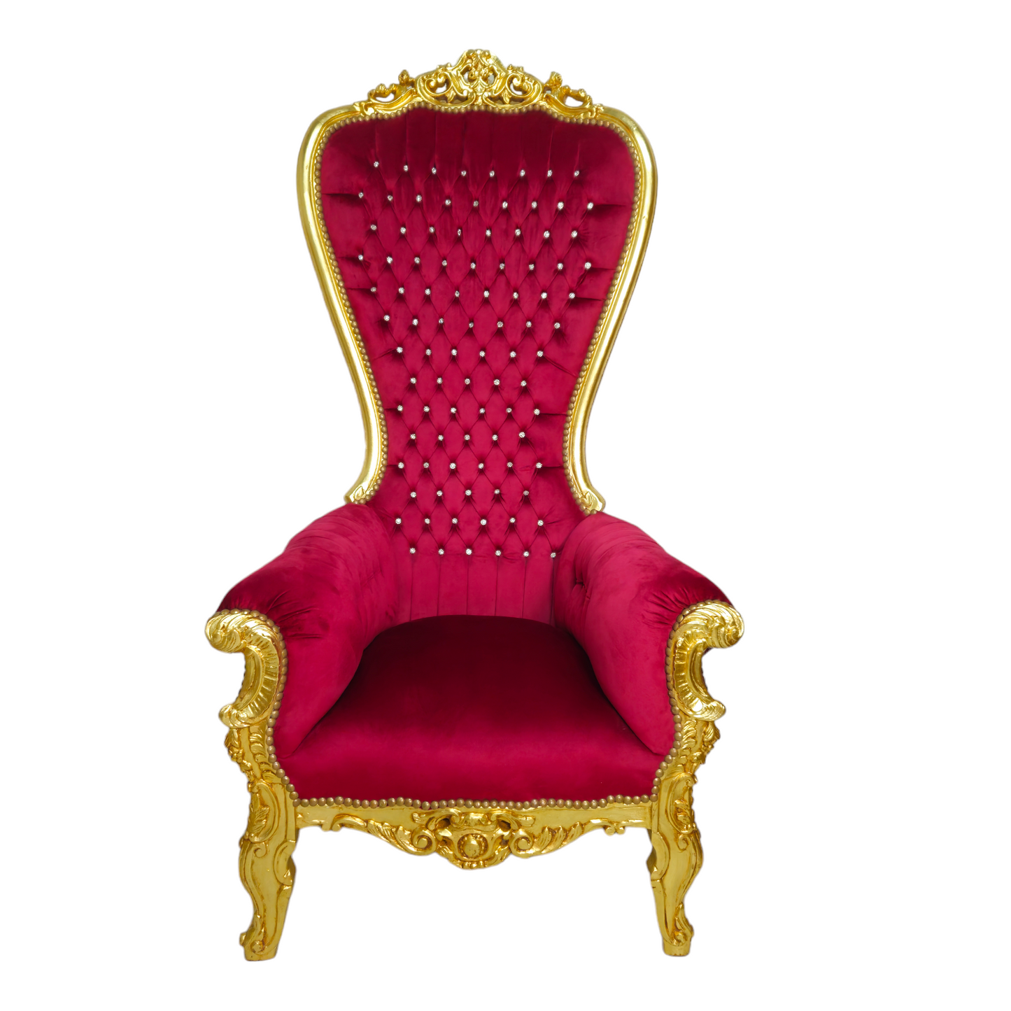 Barok Fauteuil XXL - Goud bordeaux