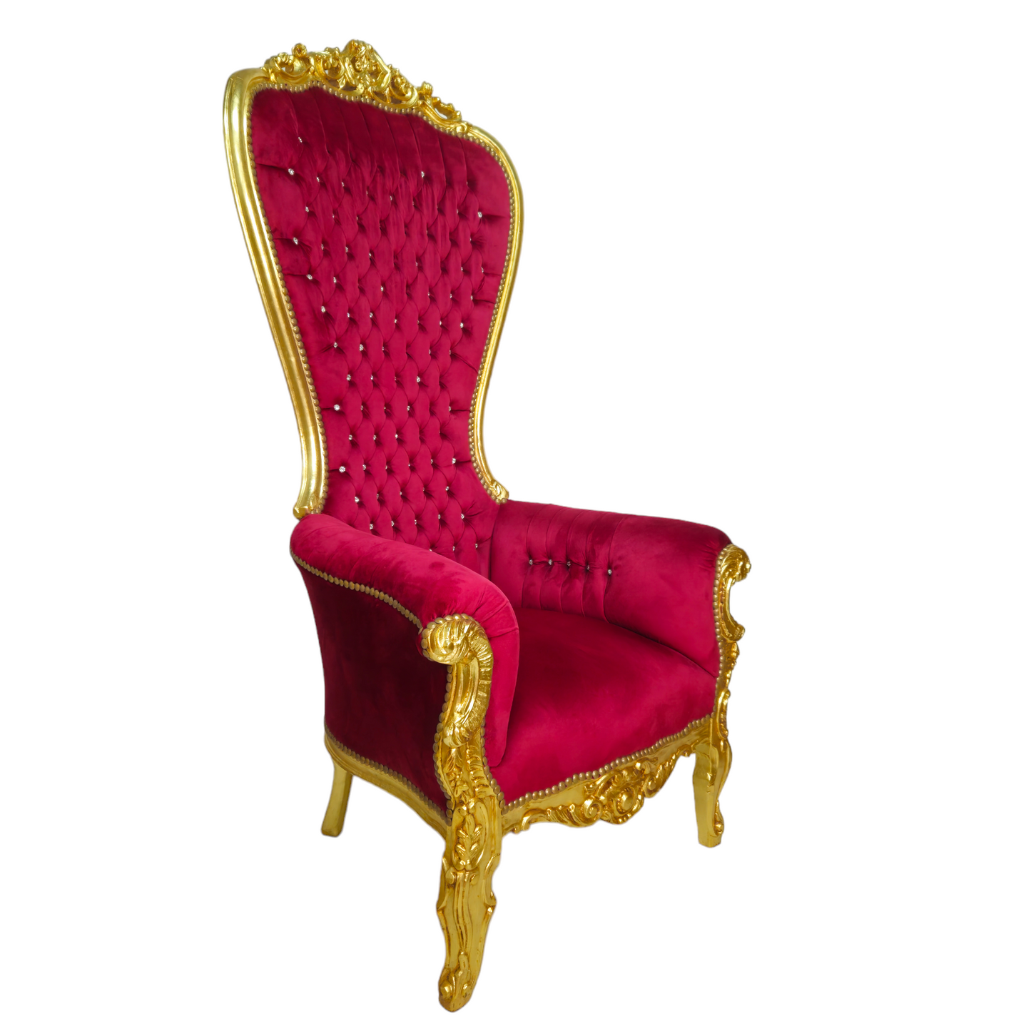 Barok Fauteuil XXL - Goud bordeaux