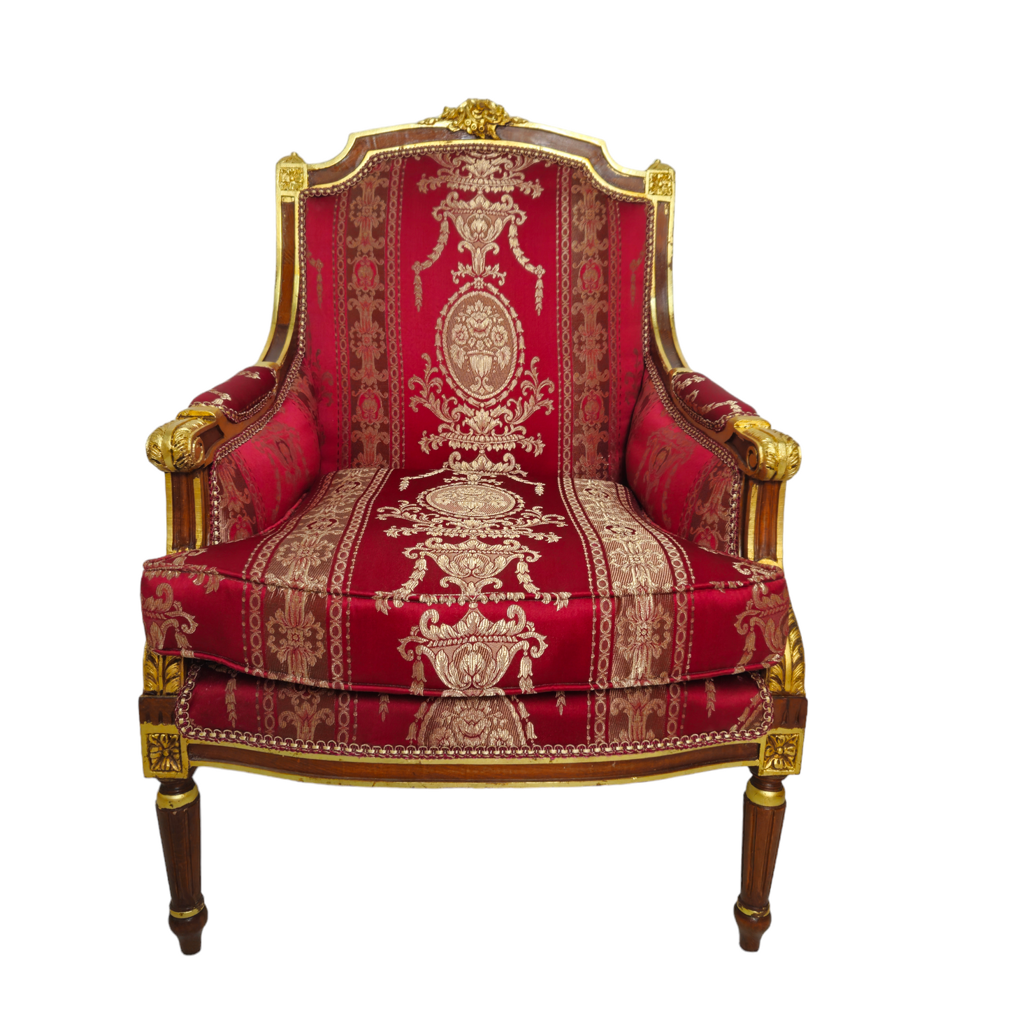 Barok fauteuil Empire bordeaux