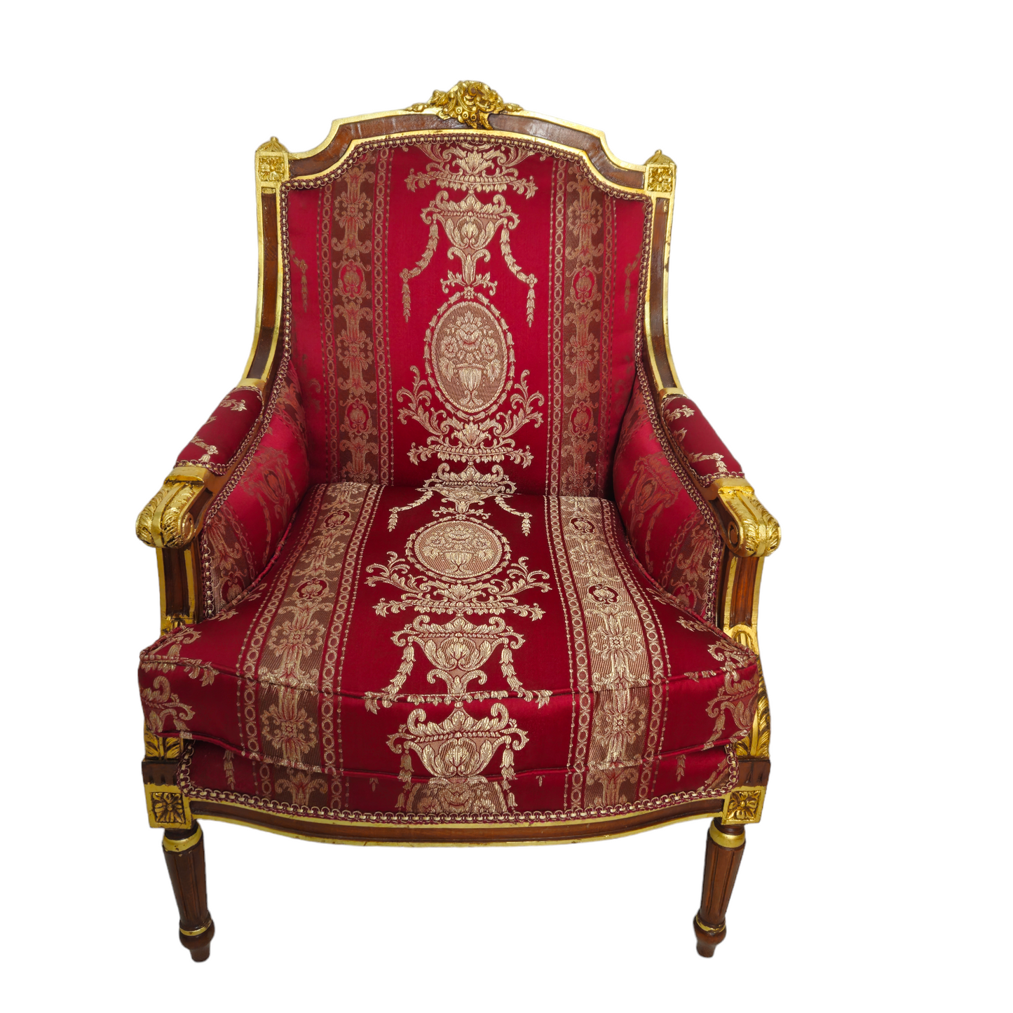 Barok fauteuil Empire bordeaux